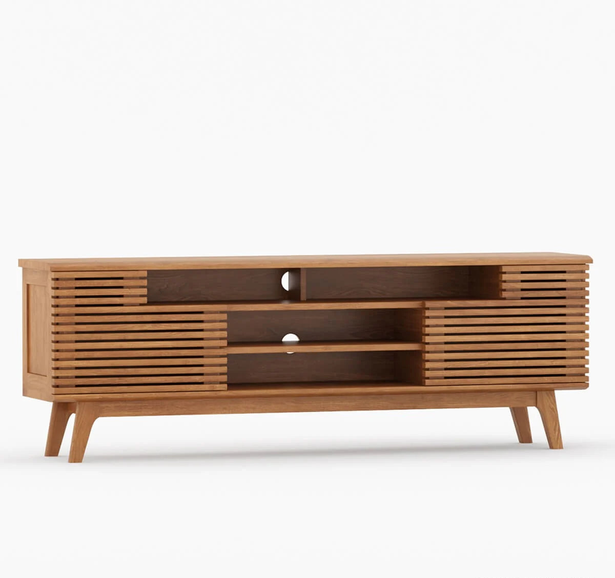 JV Aaron Mid-Century Modern Solid Teak wood TV Media Cabinet