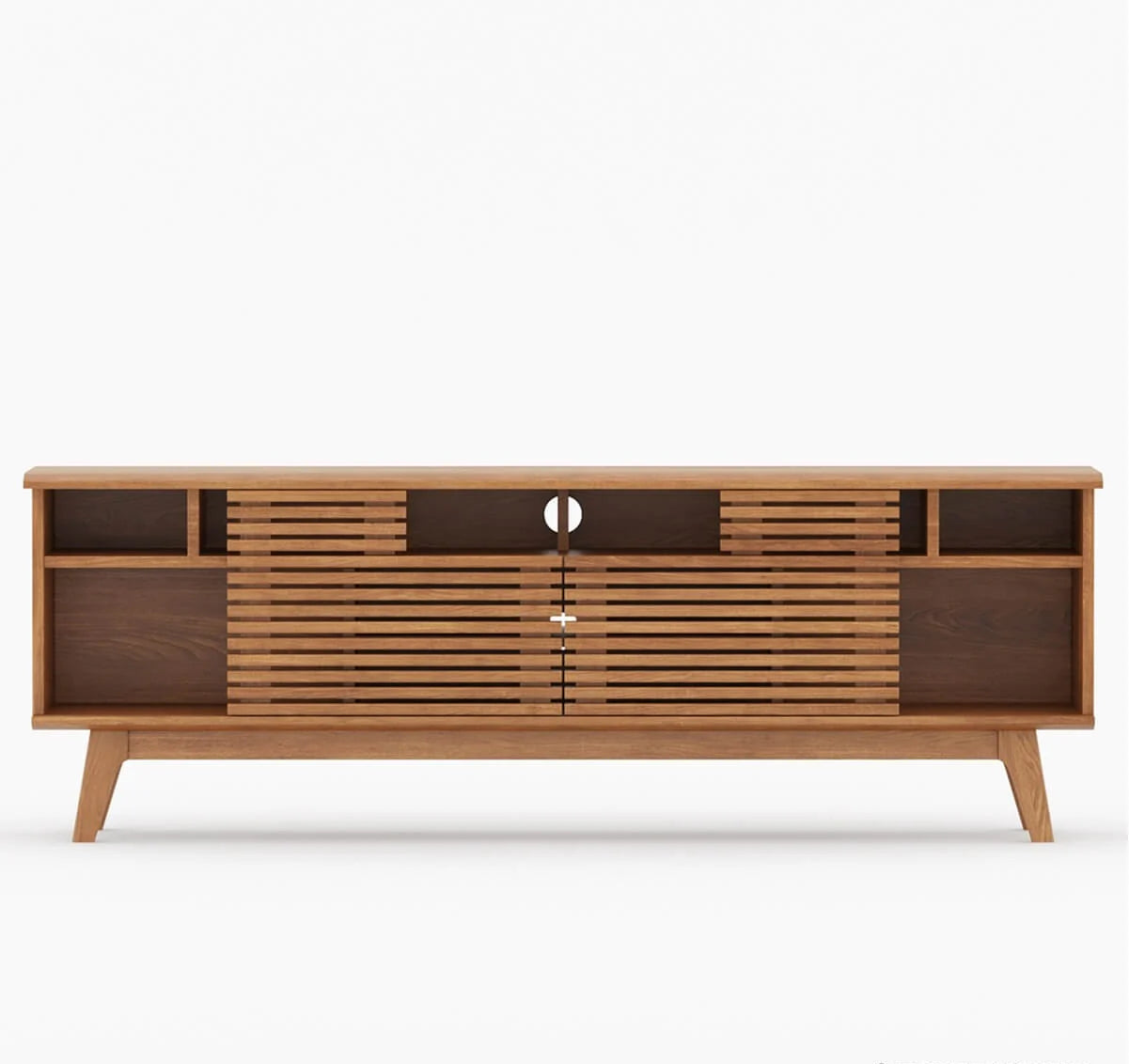 JV Aaron Mid-Century Modern Solid Teak wood TV Media Cabinet