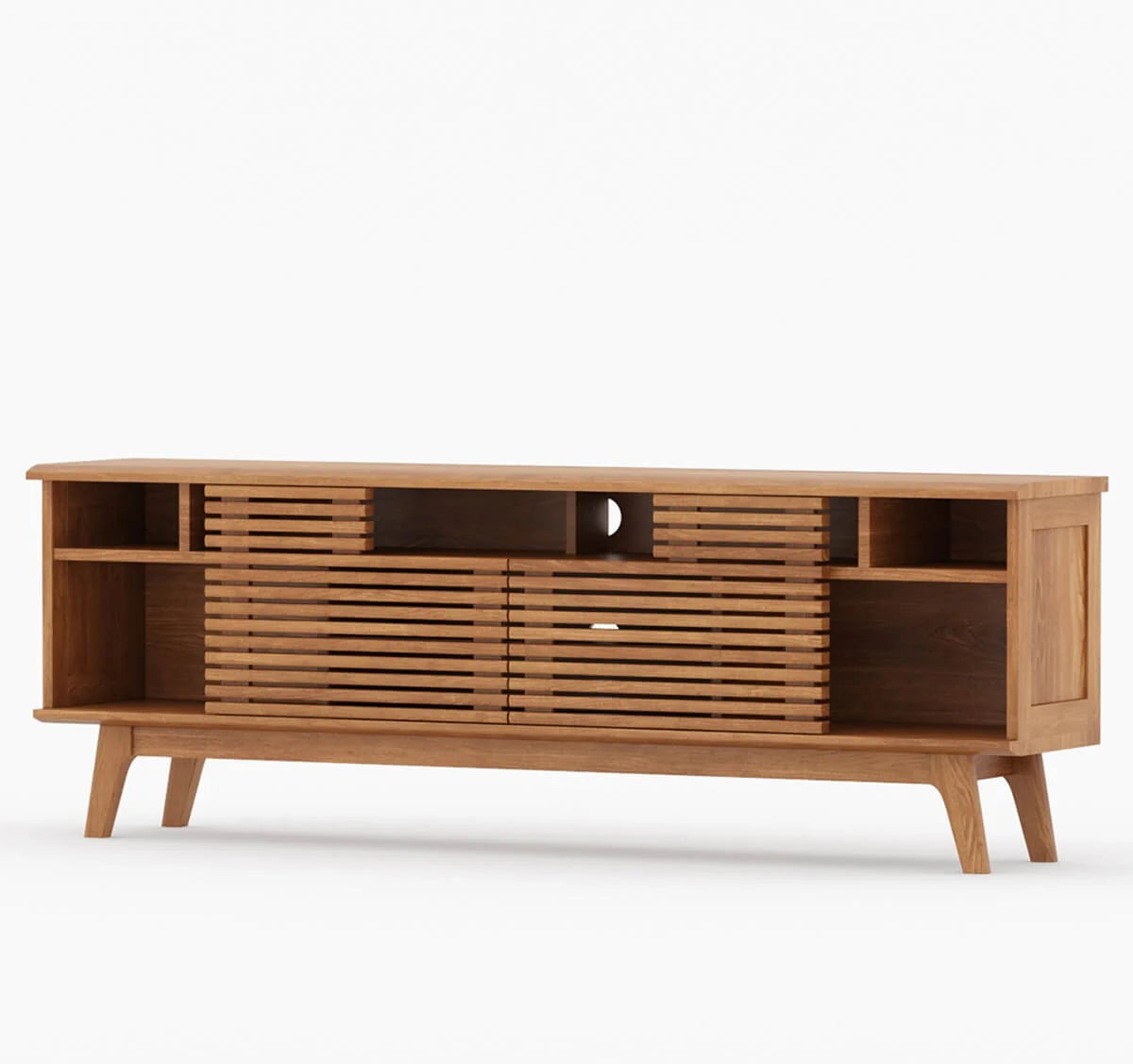 JV Aaron Mid-Century Modern Solid Teak wood TV Media Cabinet