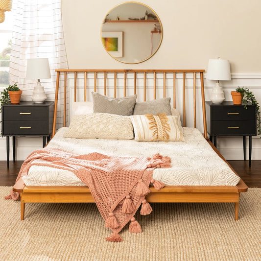 Custum Jodhpur Vriksh Ameya Solid Wood Queen Bed
