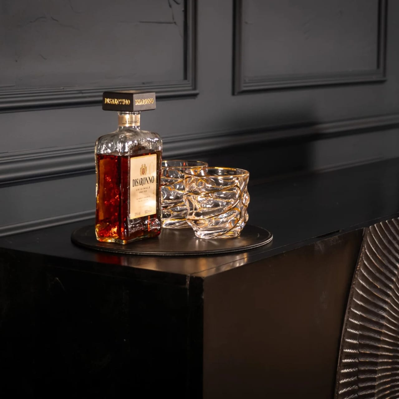 SUNSET HANDCRAFTED SOLID MANGO WOOD BLACK SIDEBORD