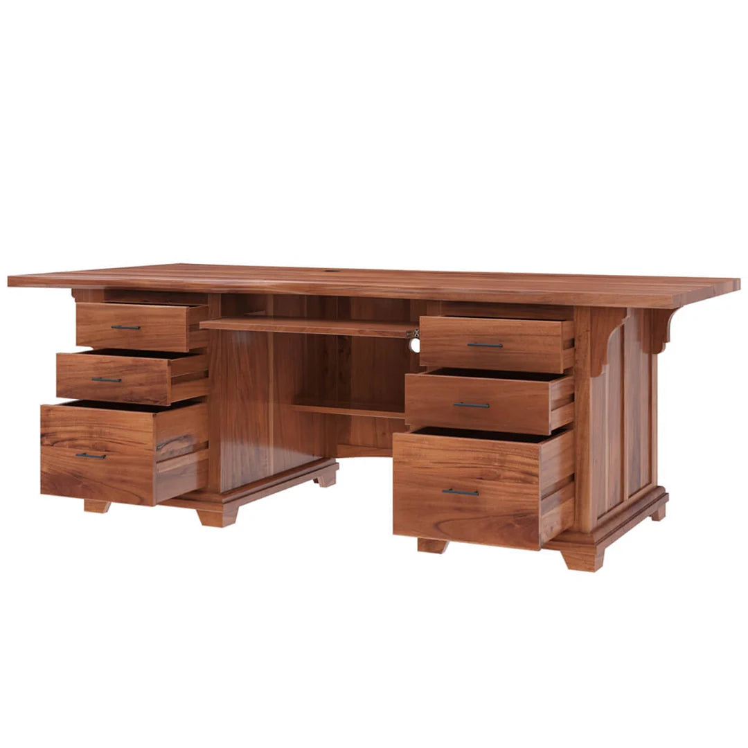 Jodhpur Vriksh Ace Large Solid Wood Home Office Executive Desk