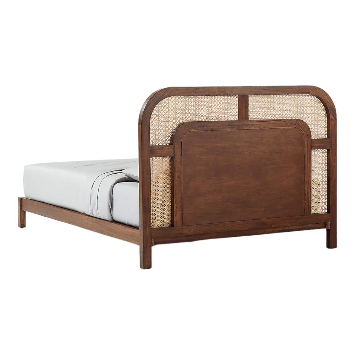 CP Teak Wood & Rattan King Size Bed