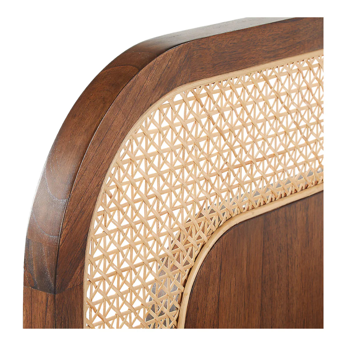 CP Teak Wood & Rattan King Size Bed